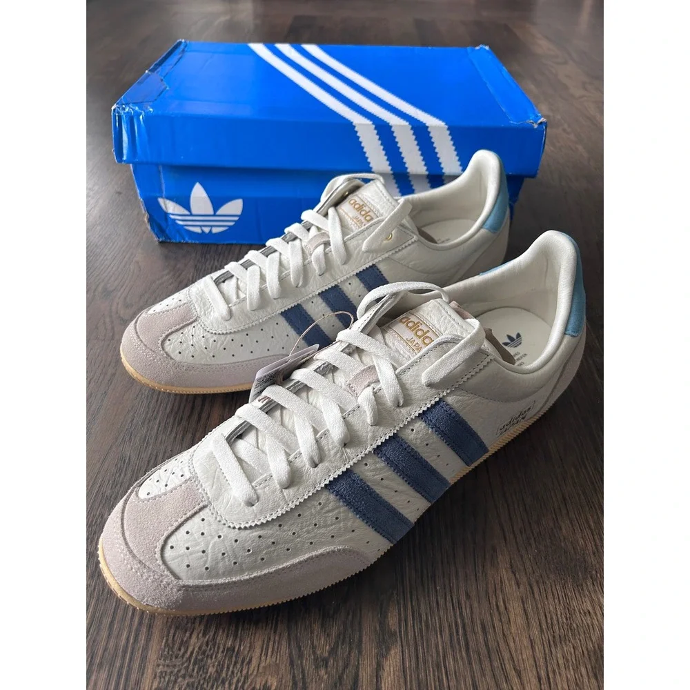 Adidas Japan W Off White Preloved Indigo Blue Gum JQ9519 Mens 12.5 Womens 14